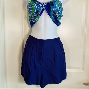 Purple Pleated Dress Shorts with Pockets Size 4